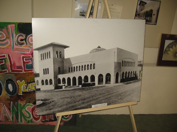 Old photo of this famous Irving Gill building, the dome just visible on the rooftop.