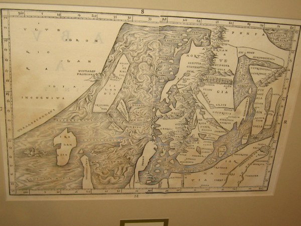 North Atlantic, Jacob Ziegler, 1532. Information for this map was obtained from two Archbishops in Rome. Newfoundland is Terra Bacallaos, or land of codfish.