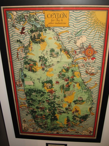 A Map of Ceylon showing her Tea and Other Industries, MacDonald Gill, ca. 1934.