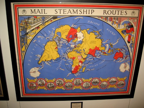 Mail Steamship Routes, MacDonald Gill, 1937.