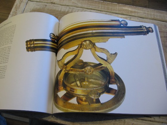 Thomas Jeffery's brass theodolite, part of the museum's collection. Jeffery was geographer to King George III. The antique theodolite is pictured in the book The Cartographical Collection of Michael R. Stone.