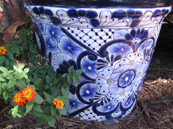 Beautiful pottery with floral designs can be found throughout Old Town.