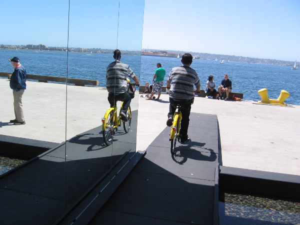 A bicyclist journeys through some cool public art in San Diego!