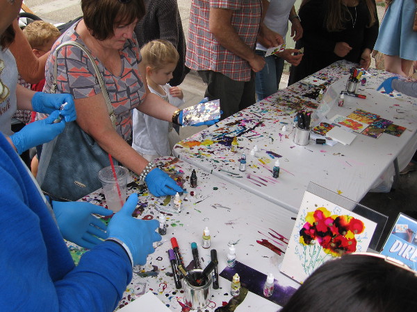 They also had a table nearby for anybody who'd like to create their own art!