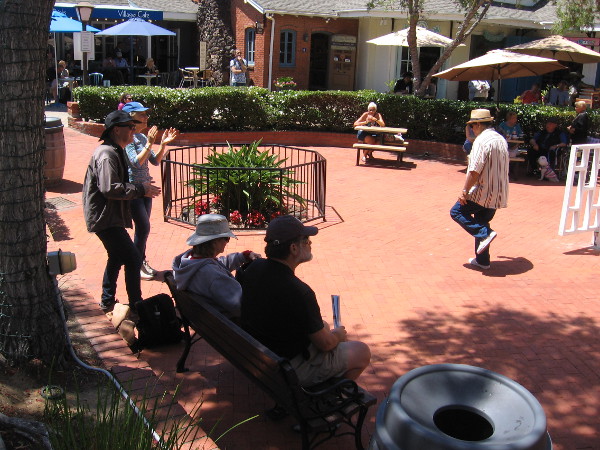Dancing in some Seaport Village sunshine.