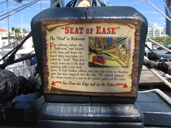 Ordinary sailors relieved themselves at the ship's bow. Hence the name head.