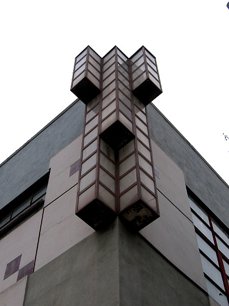 Cool ornamentation on a building at the corner of Fourth Avenue and E Street.