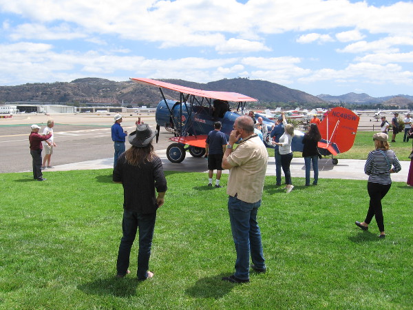 It's almost 11:45, the time the three planes will start their U.S. Air Mail centennial celebration flight.