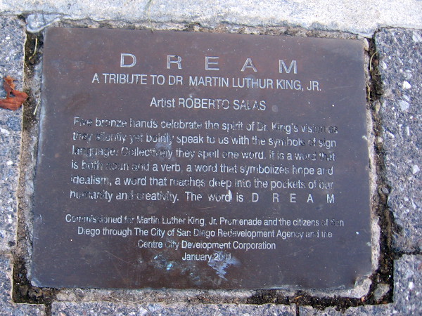 DREAM - A tribute to Dr. Martin Luther King, Jr. by artist Roberto Salas. A word that reaches deep into our humanity and creativity.