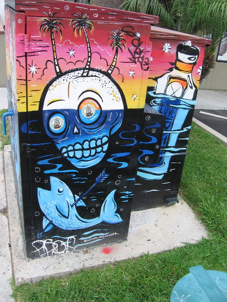 More fun street art on the same utility box on 30th Street in North Park.