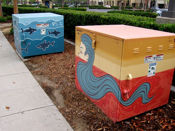 More boxes at Rio Vista in Mission Valley decorated with fun artwork.