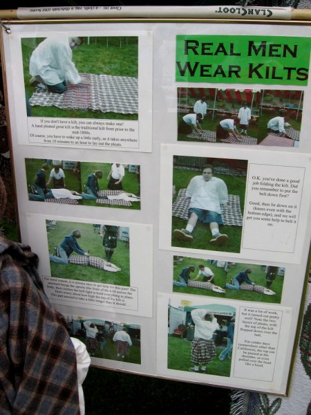 Real men wear kilts! Instructions show how you can make your own Scottish style Great Kilt.