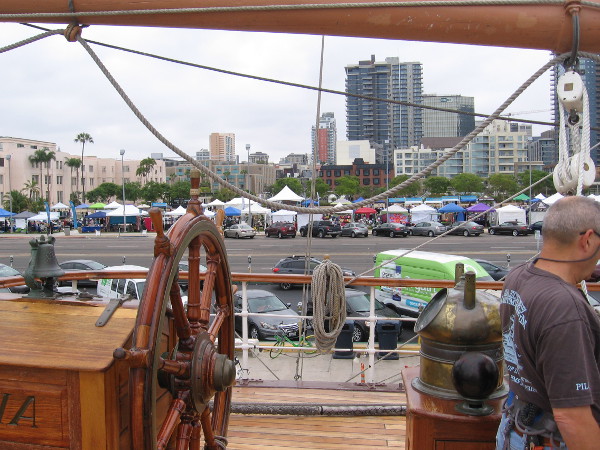 Speaking of fun, I took this photo of the Festival of Yoga from the deck of the historic ship Star of India!