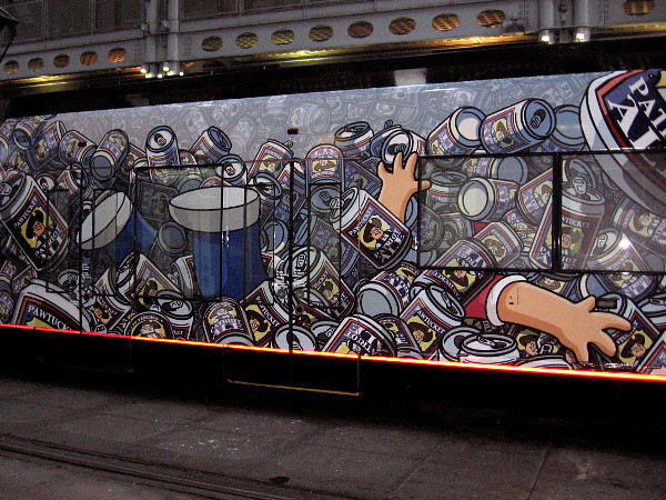 Meg Griffin under beer cans.