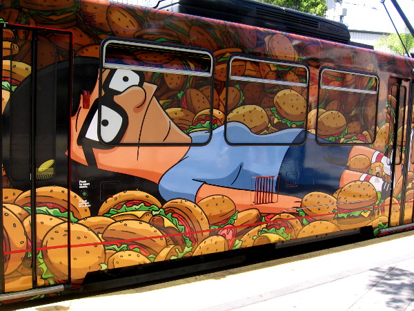 Tina Belcher on her back in hamburgers.