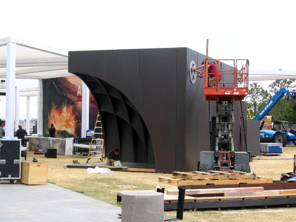 The cool Legion structure is being finished at FXhibition.