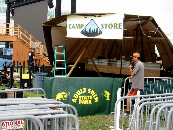 As I walked past, the Camp Store at Adult Swim State Park was being stocked.