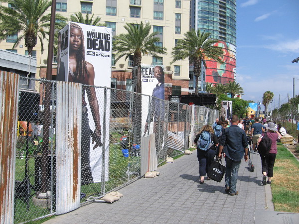 Walking down MLK Promenade past Dead Quarters.