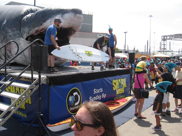 Sharkzilla has taken another bite of a surfboard at The Experience during 2018 San Diego Comic-Con!
