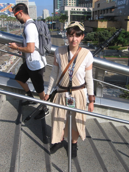 A great Rey cosplay, but by sheer chance she blinked when I snapped my one photo.