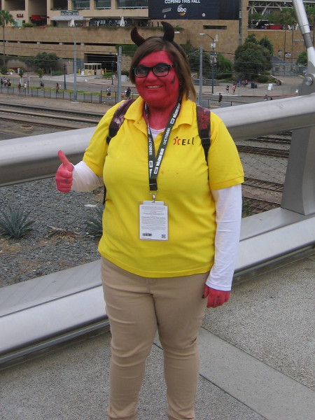 Cosplay of Demon Worker from Your Pretty Face is Going to Hell.