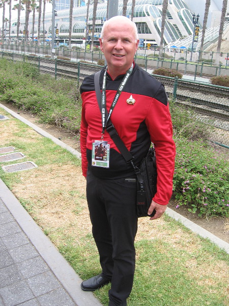 Captain Jean-Luc Picard cosplay. Ready to take the photo? Make it so.