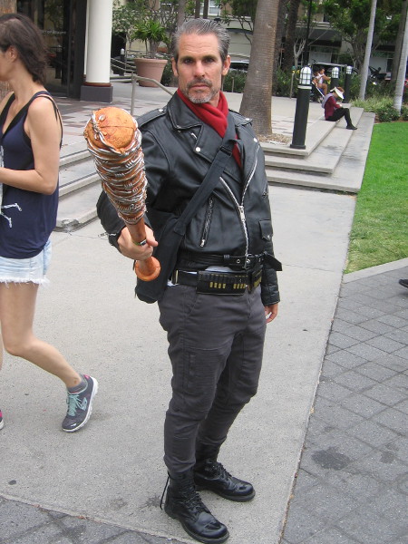 Cosplay of Negan of The Walking Dead.