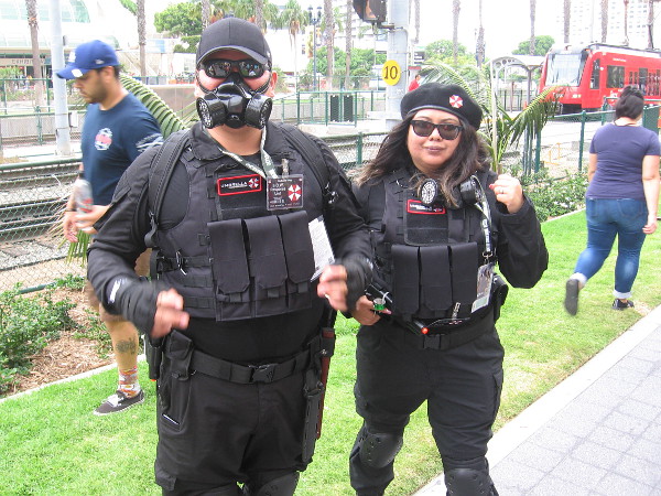 Umbrella Corporation cosplay from Resident Evil.