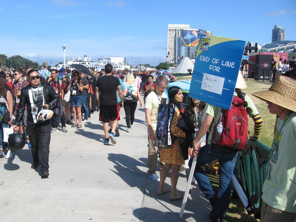 Long morning lines wrapped this way and that, but nobody seemed to mind.