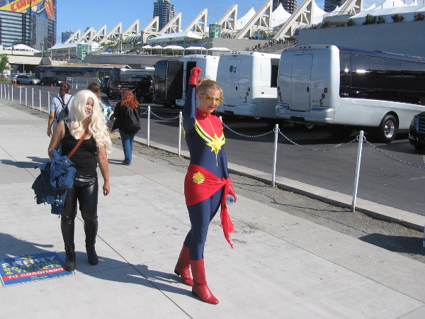 Good thing Nick Fury called Captain Marvel. Here she comes now to save the day!