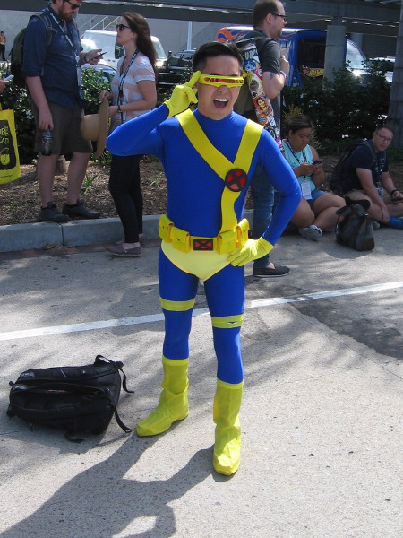 Cyclops was good enough not to remove his visor.