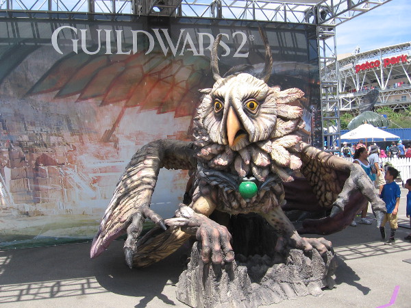 A huge cool sculpture at the Guild Wars 2 activation.