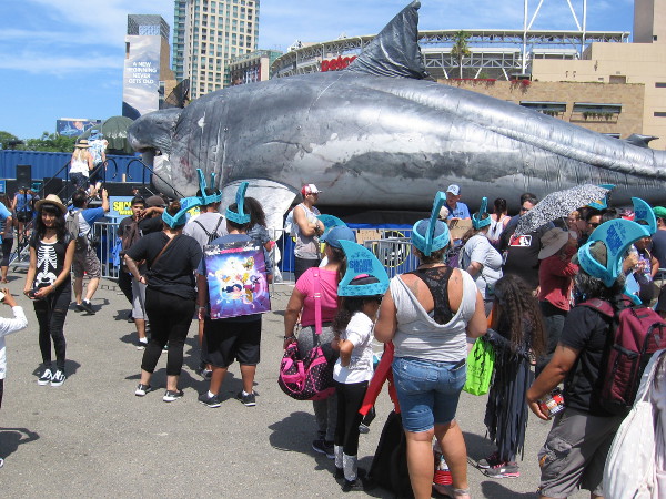 Discovery Channel celebrates Shark Week with an enormous life-size Megalodon named Sharkzilla.