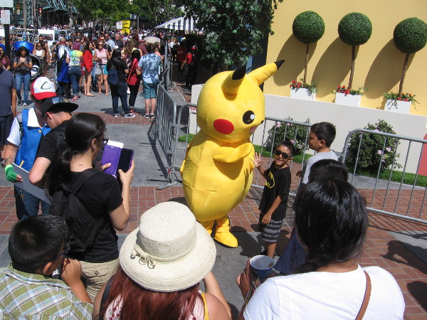 Pikachu was making a new friend.