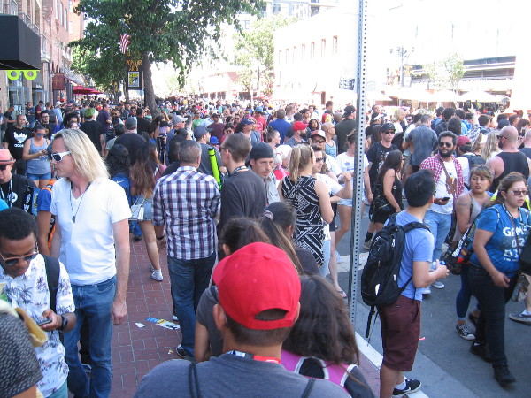 It seems to be a planet that's packed with crazy Comic-Con fans!