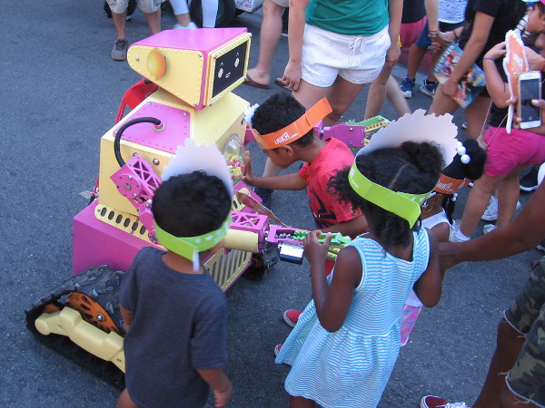 Kids liked this colorful robot.