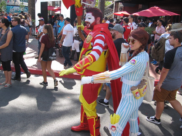 Here come some fast food superheroes. First up are McDonalds and Wendys.