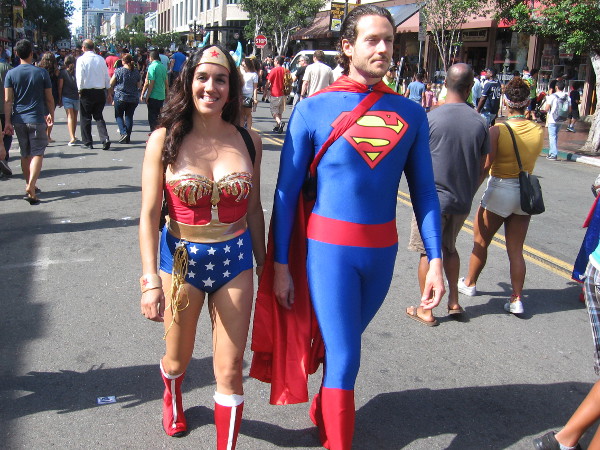 Everything is returning to normal. Good old Wonder Woman and Superman are coming down Fifth Avenue.