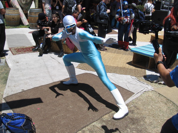Frozone strikes his action pose.