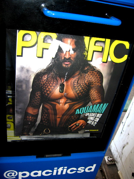 Pacific San Diego Magazine's latest issue has hit the streets. It includes an article about Aquaman appearing at 2018 Comic-Con