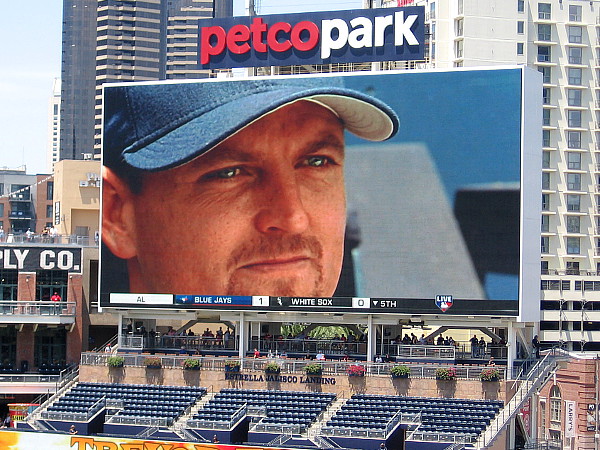 The determined eyes of the Major League Baseball pitcher who was first to achieve 500 and 600 saves.