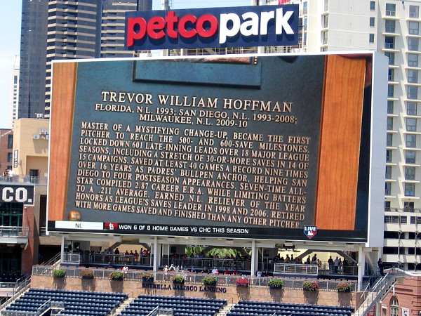 Trevor Hoffman, master of a mystifying change-up, became the first pitcher to reach the 500 and 600 save milestones.
