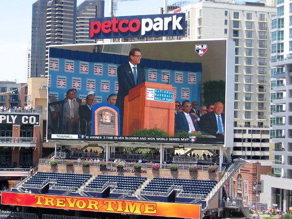 Trevor begins his acceptance speech. He thanks his dad and mom.
