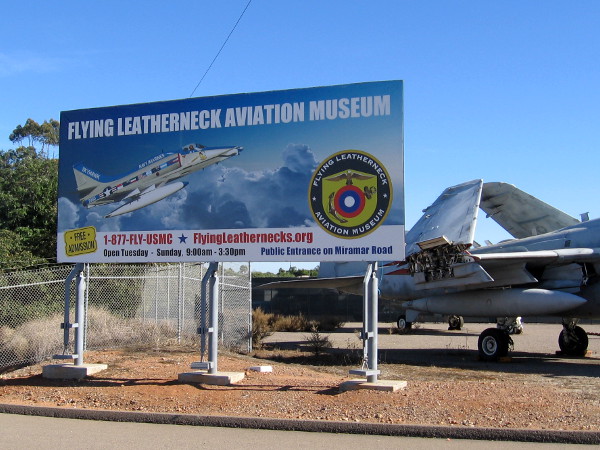 The Flying Leatherneck Aviation Museum, open free to the public, is located at Marine Corps Air Station Miramar.