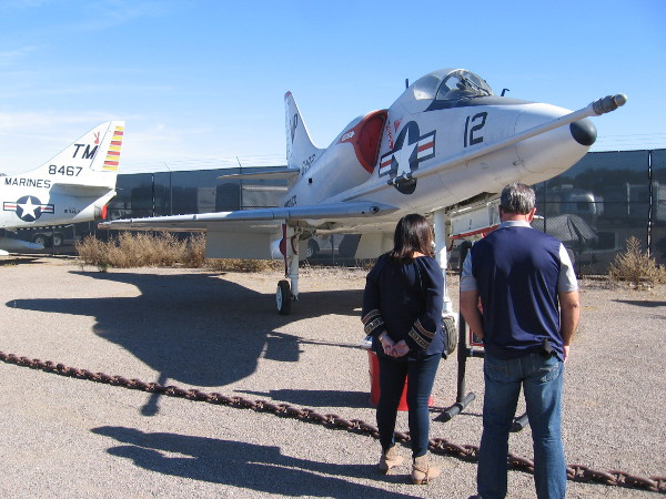 Visitors to the Flying Leatherneck Aviation Museum learn about the history of one airplane in their large and fascinating collection.
