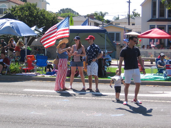 People gather in Coronado for a patriotic Fourth of July Celebration.