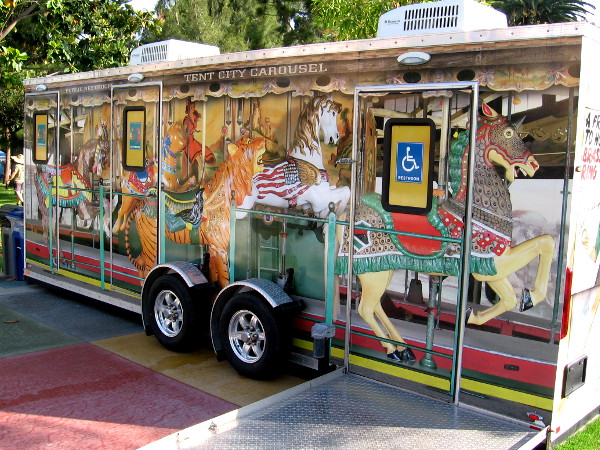 The old Tent City carousel moved away from Coronado in 1922. Today it offers rides to young and old alike in Balboa Park!
