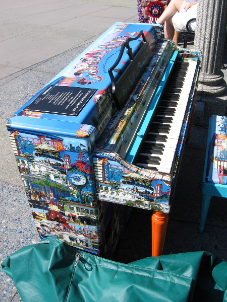 A cool public piano had been placed in Rotary Plaza during Coronado's Fourth of July Celebration.