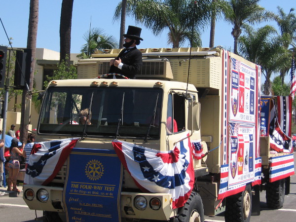 Here comes Honest Abe!