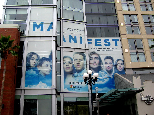 Another graphic promoting Manifest on the convention center side of the Hard Rock Hotel.